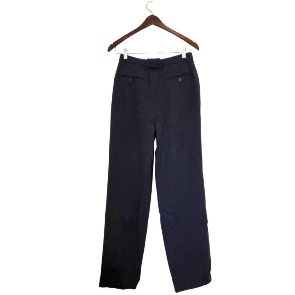 Women's Giorgio Armani Black Label Retro Vintage Black Career Pants - 8 - Picture 2 of 10